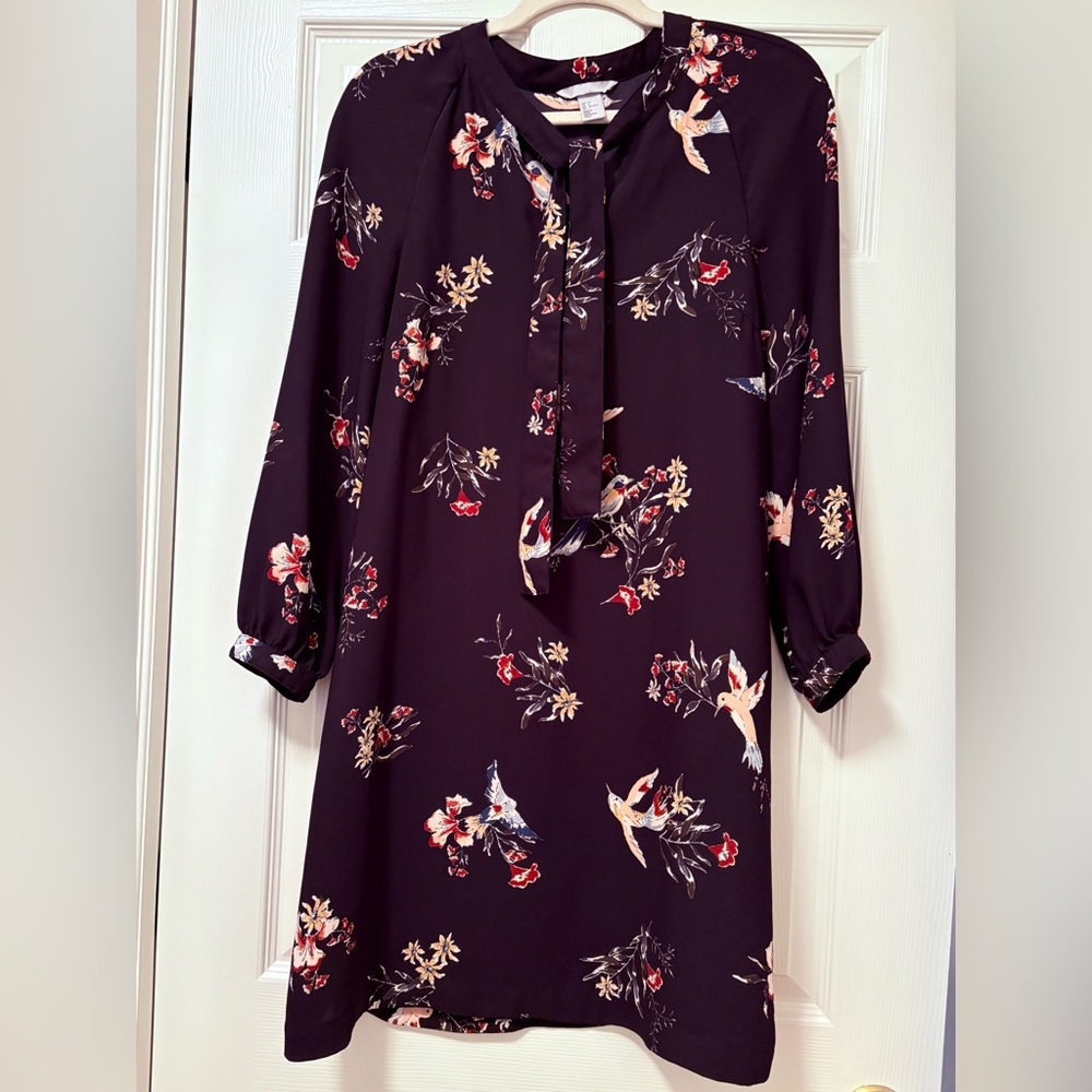 H & M Bird and Floral Print Dress